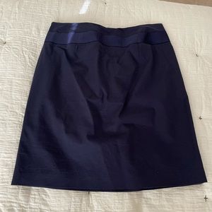 Banana republic navy cotton chino pleated skirt